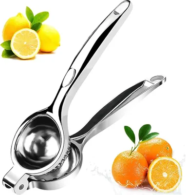 Produktbild von Limette Zitrusfrucht Handpresse aus Edelstahl Maximale Saftpressleistung Spülmaschinenfest effizient und langlebig