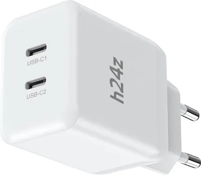 Produktbild von USB-C Ladegerät mit 2 USB-C Anschlüssen Netzteil – Weiß / Ohne