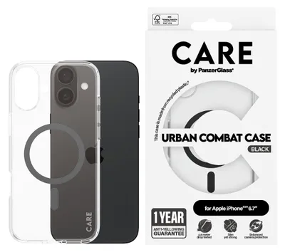 Image de Care By Panzerglass Flagship Case With Magsafe Pour Iphone 16 Plus - Noir