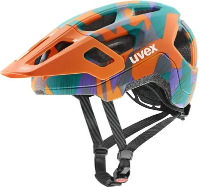 Zdjęcie produktu dla Kask Uvex React JR – dziecięcy rozmiar 52–56 cm kolor papaja camo mat S41.0.707.0915