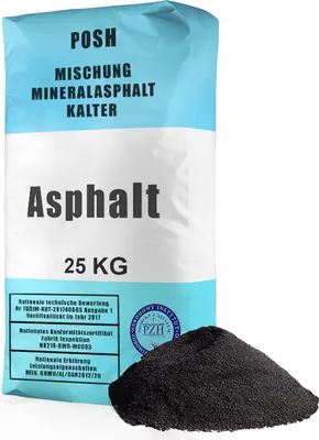 Produktbild von 25kg Kaltasphalt 0-8 mm Reparaturasphalt Asphalt Kaltmischgut 4 x 25 kg