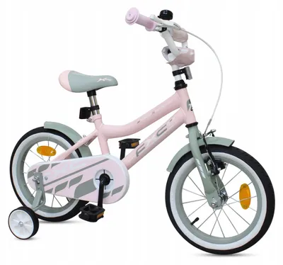 Produktbild von Kinderfahrrad Mädchen 14 Zoll Rosa - Leichter Rahmen & Stützräder für sicheres Fahrenlernen