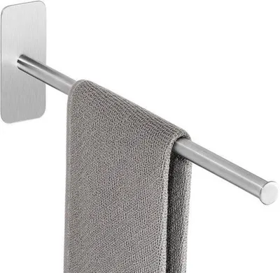 Produktbild von Handtuchstange ohne Bohrer, gebürstet, selbstklebend Handtuchstange, 40CM Edelstahl Handtuchstange für Bad und Küche