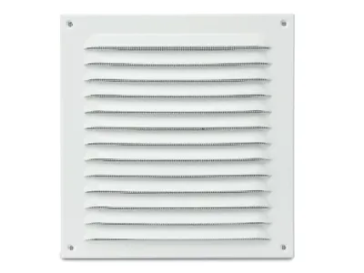Immagine prodotto di Griglia di protezione dalle intemperie 230 x 240 mm in alluminio, rivestita di bianco