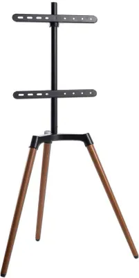 Obrázek produktu pro EasyLife - Design STAFFELEI Tripod TV-Stativ - držák pro televizory/monitory do 65'' palců a 35 kg - otočný a výškově nastavitelný - VESA do 400x400 (černý/ořech)
