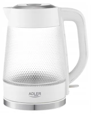 Produktbild von Adler AD 1306 Glas-Wasserkocher 1,8 L, 2200 W, LED-Beleuchtung - Weiß