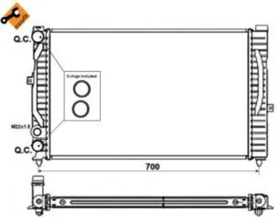 Produktbild von NRF Kühler, Motorkühlung  509504