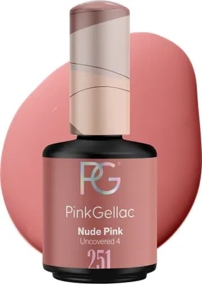 Produktbild von Pink Gellac - Shellac - Uncovered4 - Cremiges Finish - Nude Pink - 15 ml