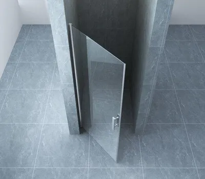 Produktbild von Nisdeur mit Profil 80 x 195 cm, 6 mm Sicherheitsglas, transparent