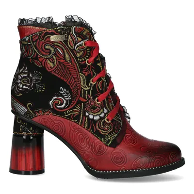 Produktbild von LAURA VITA Gucstoo 11D rouge/rot Stiefelette Ledertextilmix mit tollem Absatz Größe 35 EU