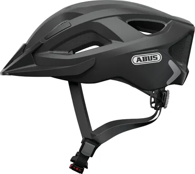 Produktbild von ABUS Stadthelm Aduro 2.0 - Allround-Fahrradhelm mit Licht - in sportivem Design für den Stadtverkehr - für Damen und Herren - Schwarz Matt, Größe M