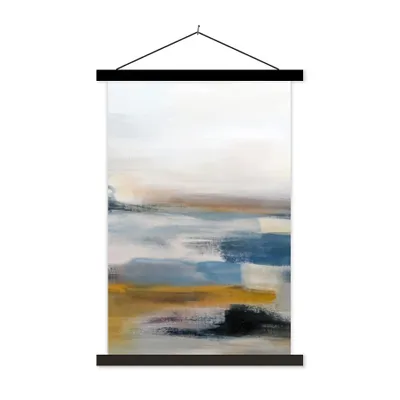Produktbild von MuchoWow® Textilposter Ölgemälde - Abstrakt 40x60 cm mit schwarzem Rahmen - Wanddekorationen