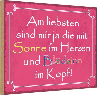Produktbild von vianmo Holzschild 12x18 cm am liebsten sind die mit Sonne