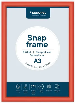 Produktbild von EUROPEL Plakatrahmen DIN A3 25 mm rot