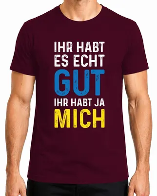 Immagine prodotto di Maglietta da uomo con dichiarazione di sarcasmo, borgogna, 3XL