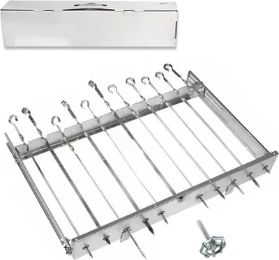 Produktbild von OLYMP Mehrfacher Grillspießdreher Sesam II für 11 Spieße, manuell, Schaschlik, Grillspieß, Drehspieß, ohne Motor
