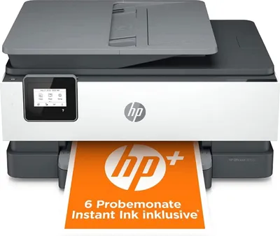Obrázok produktu pre HP OfficeJet 8012e Bezdrôtová All-in-One Farba Tlačiareň, Instant Ink; Obojstranná tlač, Atramentový, Farebná tlač, 4800 x 1200 DPI, A4, Priama tlač, Čierna, Biela