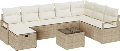 Produktbild von Sofa Set mit Kissen 5 pcs Poly-Rattan