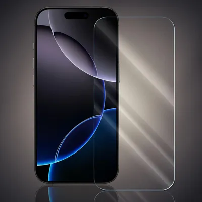Produktbild von Panzer Folie für Apple iPhone 16 Pro Echt Glas Displayschutzfolie Transparent Glasfolie 9H Härtegrad Schutzglasfolie