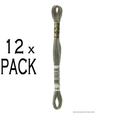 Zdjęcie produktu dla 12x nić hafciarska DMC Mouline Special 117MC -646, 6-warstwowa, 8m, PU