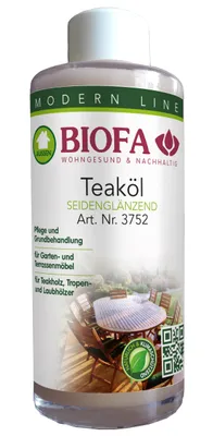 Produktbild von BIOFA Teaköl 3752 für Gartenmöbel 0,15L