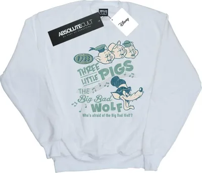 Produktbild von Disney - "Who's Afraid Of The Big Bad Wolf" Sweatshirt für Herren BI17823 (L) (Weiß)