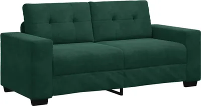 Zdjęcie produktu dla vidaXL Sofa dwuosobowa ciemnozielona 180x77x82 cm aksamit