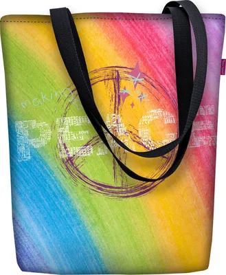 Obrázek produktu pro Bertoni plátěná taška s potiskem SUNNY 36x40 cm přes rameno - Peace