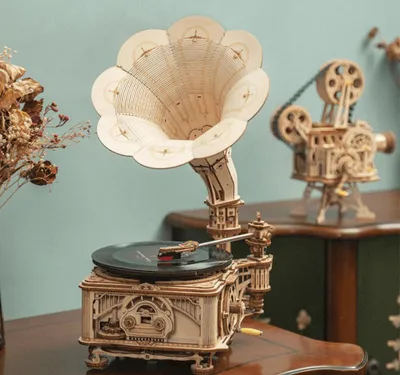 Produktbild von Retro Grammophon aus Holz