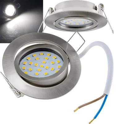 Produktbild von LED-Einbauleuchte Flat-26 neutralweiß 80x26mm 3W 390lm Edelstahl gebürstet