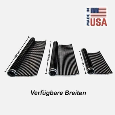 Zdjęcie produktu dla Folia grzewcza podłogowa podczerwieni - 150 W/m² - szerokość 80 cm - długość 2,0 m - ogrzewanie elektryczne - do podłóg laminowanych i dywanowych
