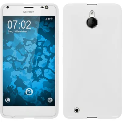 Produktbild von PhoneNatic Case kompatibel mit Microsoft Lumia 850 - weiß Silikon Hülle X-Style Cover