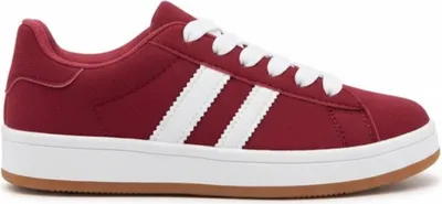 Produktbild von Damen Schnürung Turnschuhe Sneaker Kunstleder Freizeitschuhe Ottana Rot Gr.40
