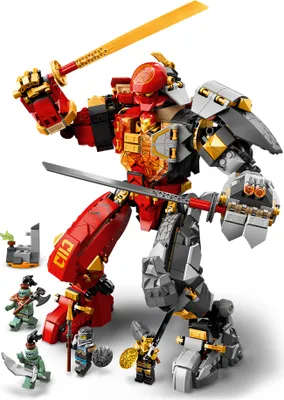Produktbild von LEGO 71720 NINJAGO Feuer-Stein-Mech Spielzeug, Ninja Actionfigur