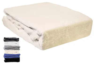 Produktbild von Teddy Flausch Spannbettlaken Cashmere Touch Weiß Grau Anthrazit 3 Farben Creme 180x200cm Spannbettlaken