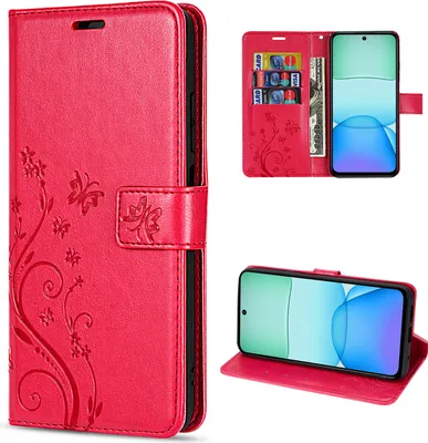 Produktbild von Xiaomi Redmi 13 Handyhülle Wallet Case Flip Cover Tasche Rot
