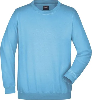 Produktbild von James & Nicholson Sweatshirt Round Sweat Heavy, Gr. M,himmelblau