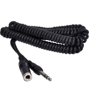 Image de S/CONN maximum connectivity Câble jack Rallonge jack mâle vers jack femelle 3 pôles, 6,3mm, câble spiralé, 5,0m (30305)