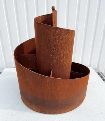 Produktbild von Edelrost Kräuterspirale XL 61x55x48cm Rost Kräuterschnecke Blumentopf Gartendeko Pflanzgefäß Kräuterbeet