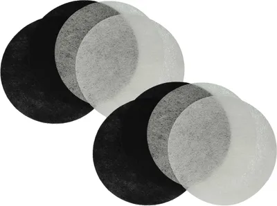 Produktbild von vhbw 4x Aktivkohlefilter, 4x Fettfilter kompatibel mit Moulinex T-43, T-41, T-42 Fritteuse - 8-tlg. Filter-Set