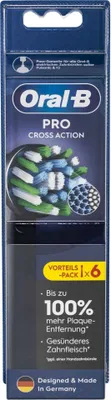 Produktbild von Oral-B Aufsteckbürsten   schwarz ProCrossAction CleanMaximizer6er