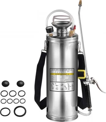 Immagine prodotto di Irroratore professionale a zaino - 10 litri - Irroratore a pressione per il diserbo - Pompa a mano per il giardino - Irroratore per pesticidi - 63 x 18,5 cm