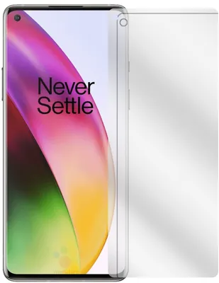 A screen protector is shown next to a smartphone.