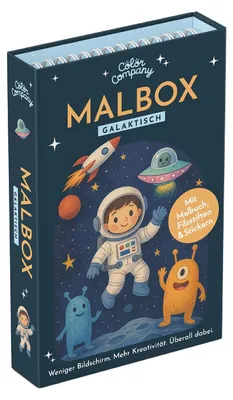 Obrázek produktu pro Malířská sada Malbox pro děti od 3 let. Kreslení galaktických motivů