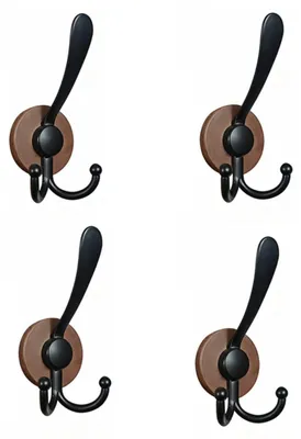 Productafbeelding van INF Deurophaken 4-pack Walnoot - Boorloos, 5-10kg