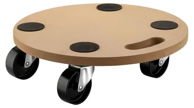 Zdjęcie produktu dla Wózek meblowy - Okrągły - Obciążenie do 250 kg - 380 mm - MDF