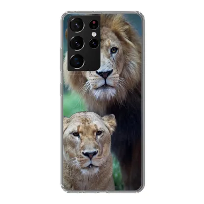 Produktbild von MuchoWow® Handyhülle Schutzhülle Hülle für Samsung Galaxy S21 Ultra Porträt - Löwe Silikon Softcase Handy Hülle - Mobiltelefon