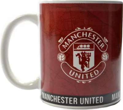 Obrázok produktu pre Manchester United FC - Hrnček na kávu "Identity", 325 ml BS4536 (jedna veľkosť) (červená/biela)