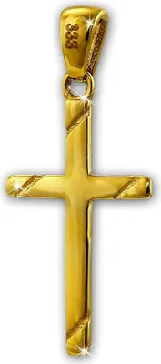 Produktbild von GoldDream Halsketten Anhänger 333 Gelbgold 8 Karat Kreuz Damen Schmuck GDH503Y