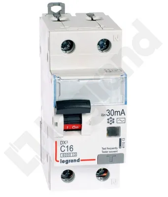 Immagine prodotto di Interruttore differenziale 2P 16A C 0,03A, tipo AC, modello P312 DX3, codice 411013